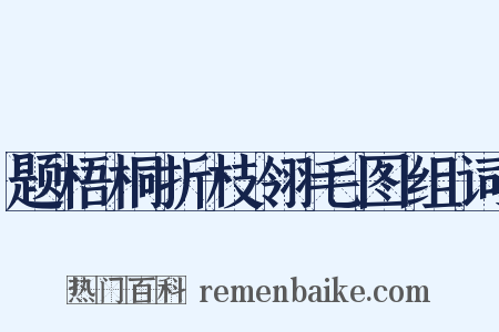 题梧桐折枝翎毛图组词是什么意思的图片